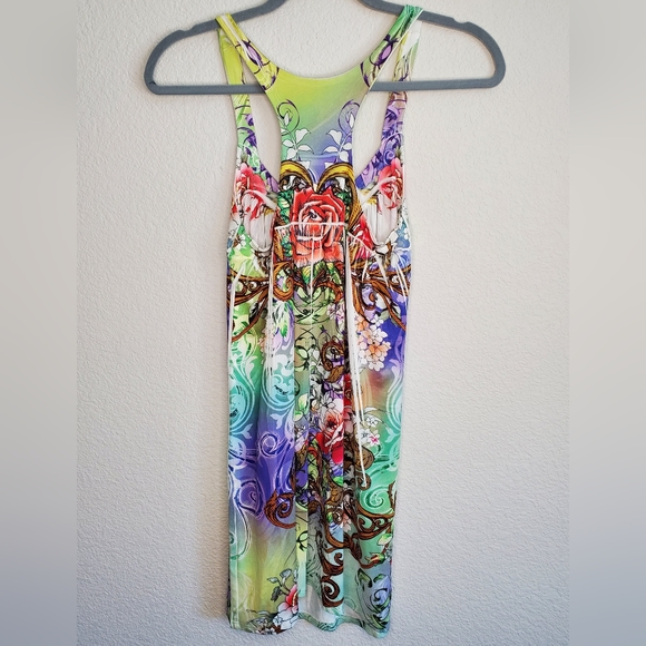 NWOT Brand "Twelve" Floral Racerback Dress by S Twelve - Picture 4 of 10
